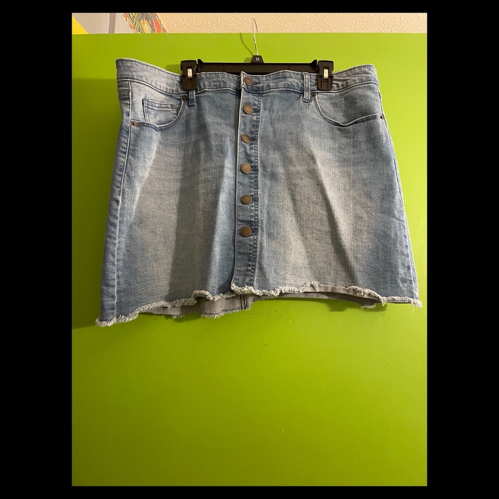 Denim mini skirt